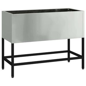 vidaXL Kohotettu puutarhakasvi Hopea 60 x 26 x 45 cm Galvanoitu ter&auml;s