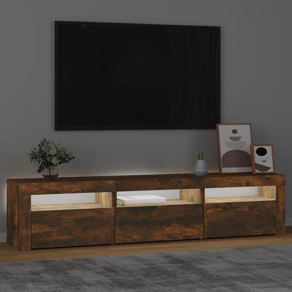 vidaXL TV-taso LED-valoilla savutammi 180x35x40 cm