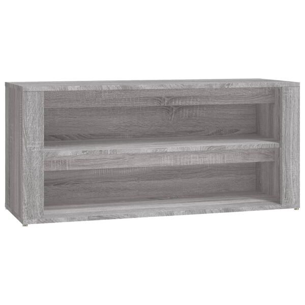 vidaXL Kenkäteline harmaa Sonoma 100x35x45 cm tekninen puu