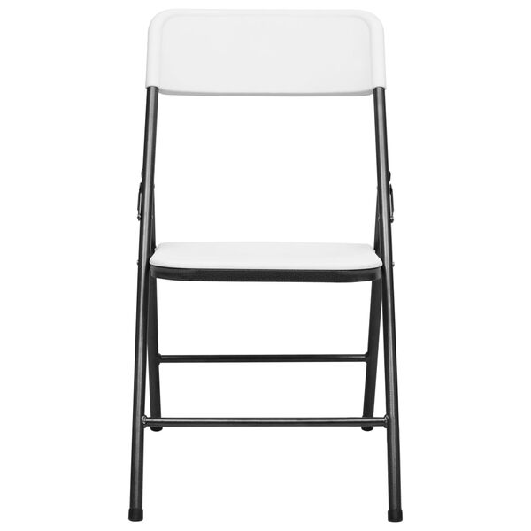 vidaXL Kokoontaitettavat puutarhatuolit 4 HDPE valkoinen