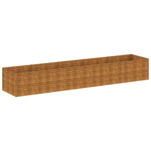 vidaXL Korotettu kukkalaatikko 479x100x69 cm Corten ter&auml;s