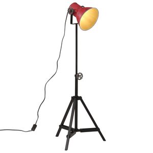 vidaXL Lattialamppu 25 W vanhennettu punainen 35x35x65/95 cm E27
