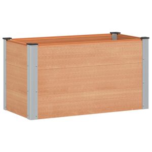 vidaXL Puutarhan Korotettu Kukkalaatikko Ruskea 100 x 50 x 54 cm