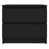 vidaXL Yöpöydät 2 kpl musta 50x39x43,5 cm lastulevy