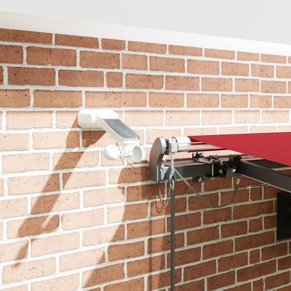 vidaXL Aurinkovarjon kangas mukana Punainen 450 × 350 cm Polyesteri