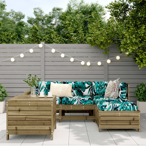 vidaXL 5-osainen Puutarhasohvasarja kyll&auml;stetty m&auml;nty