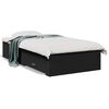 vidaXL S&auml;ngynrunko laatikoilla musta 75x190 cm tekninen puu