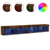 vidaXL TV-tasot LED-valoilla 2 kpl savutammi 100x30x30 cm