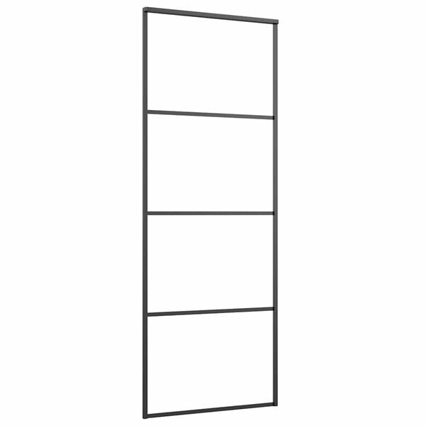 vidaXL Liukuovi asennustarvikkeilla 76x205 cm ESG lasi ja alumiini