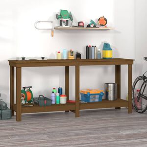 vidaXL Ty&ouml;penkki hunajanruskea 180x50x80 cm t&auml;ysi m&auml;nty