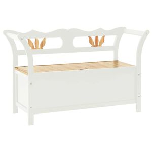 vidaXL Penkki valkoinen 107x45x75,5 cm t&auml;ysi kuusi