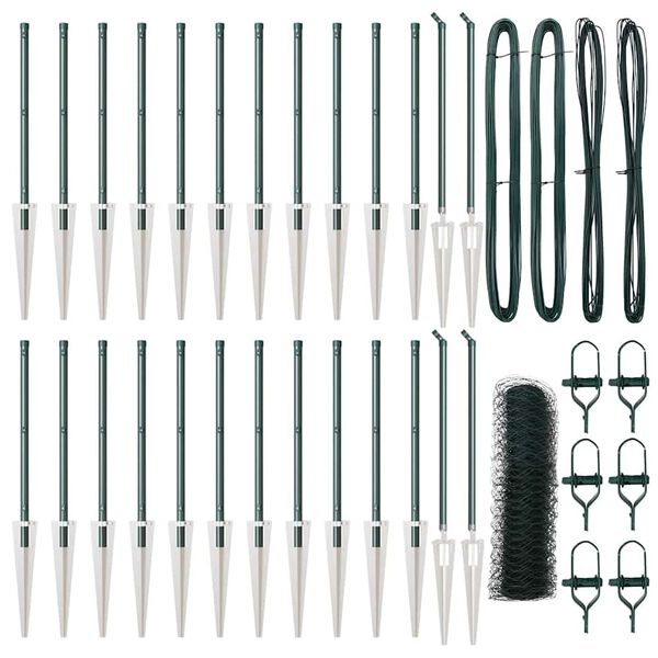 vidaXL Aitalatu Vihre&auml; 50 x 0,6 m (50 mm verkko) Ter&auml;st&auml; ja PVC:t&auml;