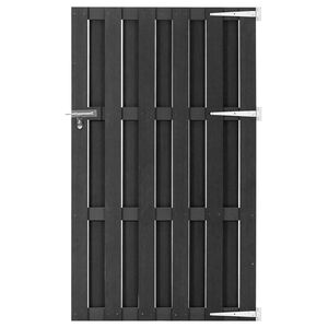 vidaXL Puutarhaportti WPC 100x180 cm harmaa