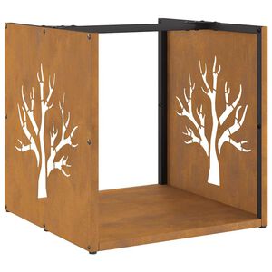 vidaXL Polttopuuteline 40x40x40 cm S&auml;&auml;nkest&auml;v&auml; ter&auml;s