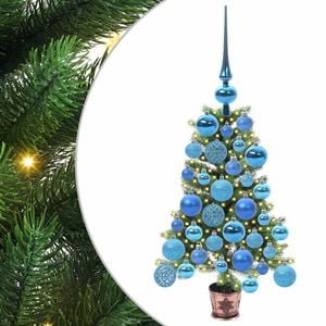 vidaXL Joulukuusi 150 LED-valoilla jalustalla Vihre&auml; 65 cm PE
