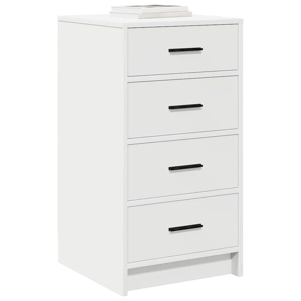 vidaXL Sivup&ouml;yt&auml; Valkoinen 40 x 41 x 75 cm Tekninen puu