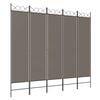 vidaXL 5-paneelinen Tilanjakaja antrasiitti 200x220 cm kangas