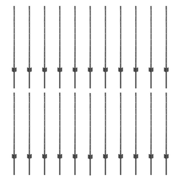 vidaXL Aitalatu 44 pcs Harmaa 140 cm Teräs