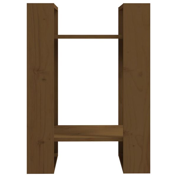 vidaXL Kirjahylly/tilanjakaja hunajanruskea 41x35x57 cm täysi mänty