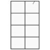 vidaXL Walk-in suihkun seinäke kirkas ESG-lasi 115x195 cm musta