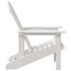 vidaXL Adirondack-tuoli Valkoinen 82 x 74 x 92 cm HDPE