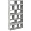 vidaXL Kirjahylly betoninharmaa 100x33x187,5 cm tekninen puu