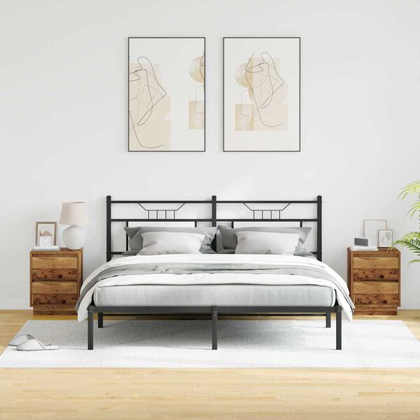 vidaXL Y&ouml;p&ouml;yt&auml;kaappi 2 pcs Vanha puu 39 x 34,5 x 50 cm Tekninen puu