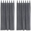 vidaXL Pimennysverhot 2 pcs Vaaleanharmaa 140 x 175 cm Sametti