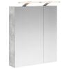 vidaXL Kylpyhuoneen Peilikaappi Betoni Harmaa 60 x 14,5 x 70 cm