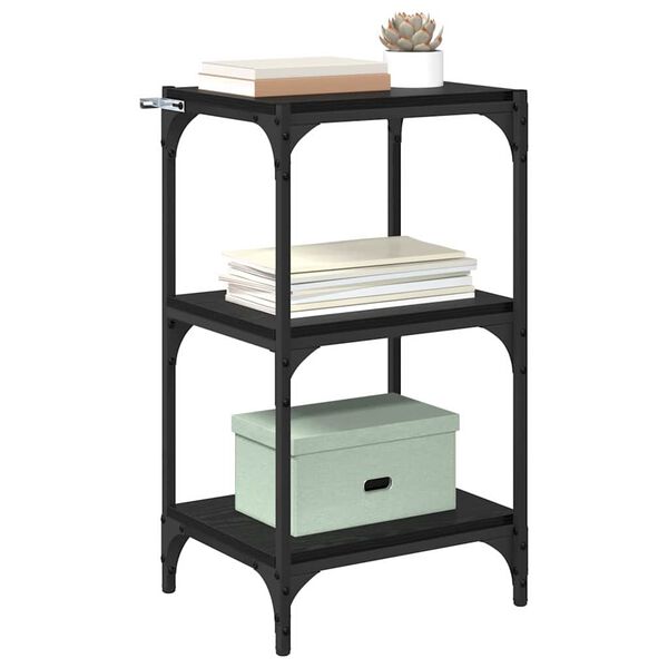 vidaXL Kirjahylly Musta tammi 40 x 33 x 70,5 cm