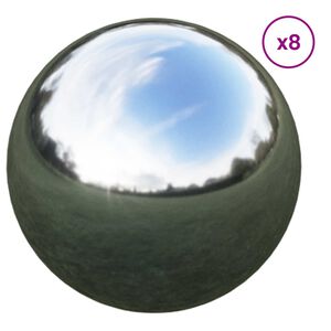 vidaXL Peilipallo 8 kpl &Oslash; 5 cm Hopea Ruostumaton ter&auml;s 201