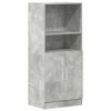 vidaXL Keitti&ouml;kaappi betoninharmaa 57x41,5x131,5 cm tekninen puu