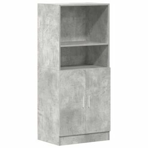 vidaXL Keitti&ouml;kaappi betoninharmaa 57x41,5x131,5 cm tekninen puu