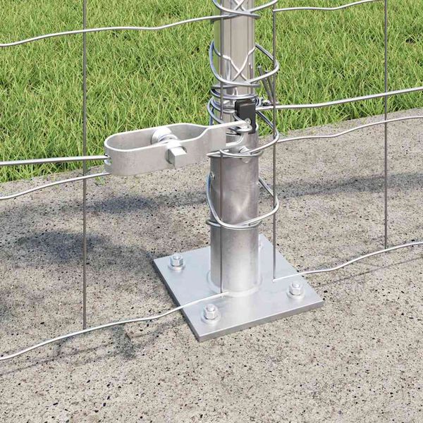 vidaXL Aita paalujen kanssa Hopea 0.8 x 25 m Ter&auml;s