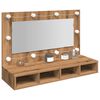 vidaXL Peilikaappi LED-valoilla Artisan Oak 90x31,5x62 cm
