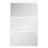 vidaXL Kenk&auml;kaappi 3 kerrosta ja peilit Valkoinen 63x17x102.5 cm