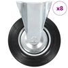 vidaXL Rullapy&ouml;r&auml;t kiinte&auml;t 8 kpl 200 mm