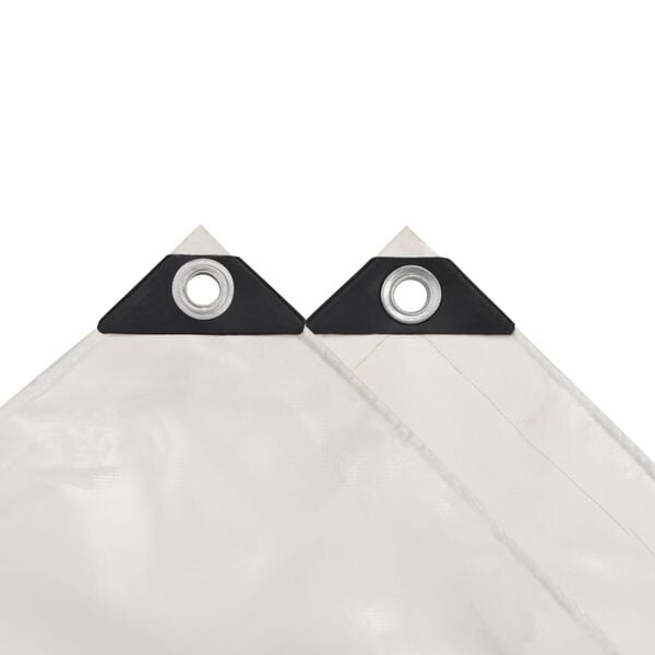 vidaXL Pressu 650 g/m² 4x6 m valkoinen