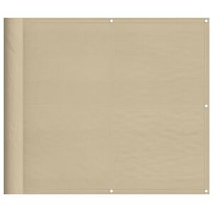 vidaXL Parvekesuoja beige 90x700 cm 100% Oxford polyesteri