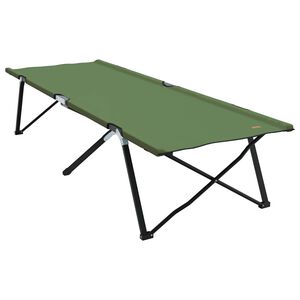 vidaXL Taitettava leirint&auml;vuode Vihre&auml; 206 x 76 x 74 cm