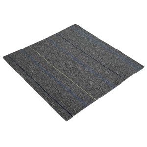 vidaXL Matto laatta Keskiharmaa raidoilla 50 x 50 cm 20 kpl