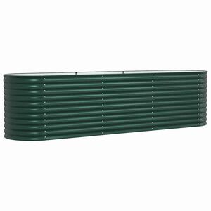 vidaXL Korotettu penkki Vihre&auml; 320 x 80 x 81 cm Ter&auml;s