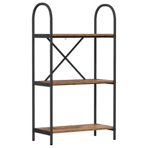 vidaXL Kirjahylly 3 tasoa 60 x 30 x 109 cm Tekninen puu Vanha puu
