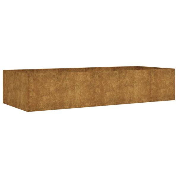 vidaXL Korotettu kukkalaatikko 200x80x40 cm Corten ter&auml;s