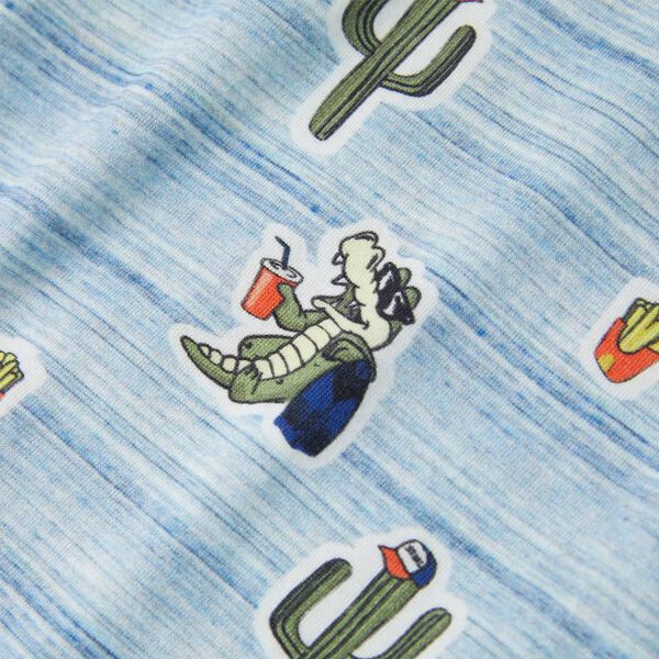 Lasten T-paita monisävyinen sininen 104