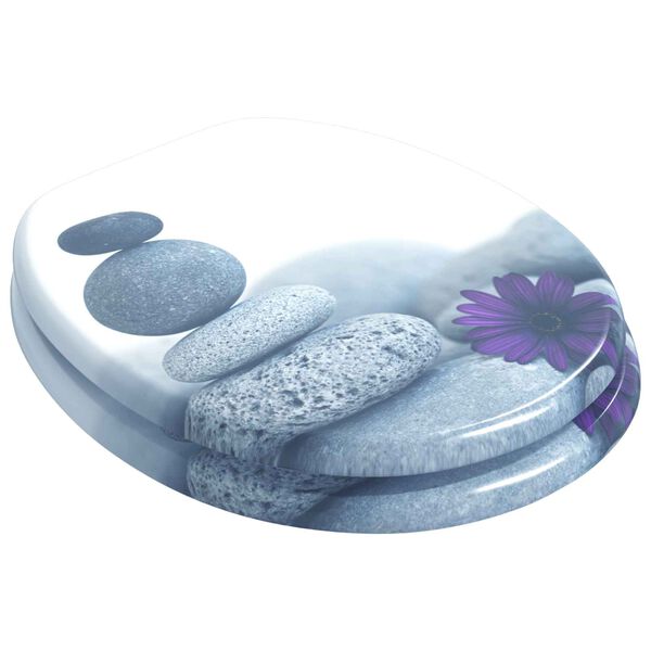 vidaXL WC-istuin Harmaa 44 x 38 cm MDF-levy