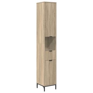 vidaXL Kylpyhuonekaappi Sonoman tammi 31,5 x 33 x 190 cm