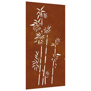 vidaXL Puutarhasein&auml;koriste 105x55 cm corten ter&auml;s bambukuvio