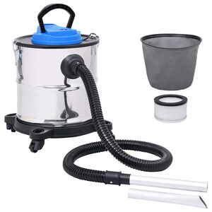 vidaXL Tuhkaimuri HEPA suodattimella 1200 W 20 L ruostumaton ter&auml;s