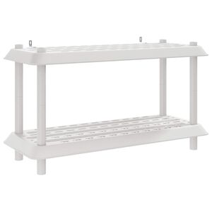 vidaXL Hyllyyksikk&ouml; 2 tasoa 100 x 40 x 55,5 cm PP valkoinen